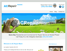 Tablet Screenshot of acrepair-miami.net